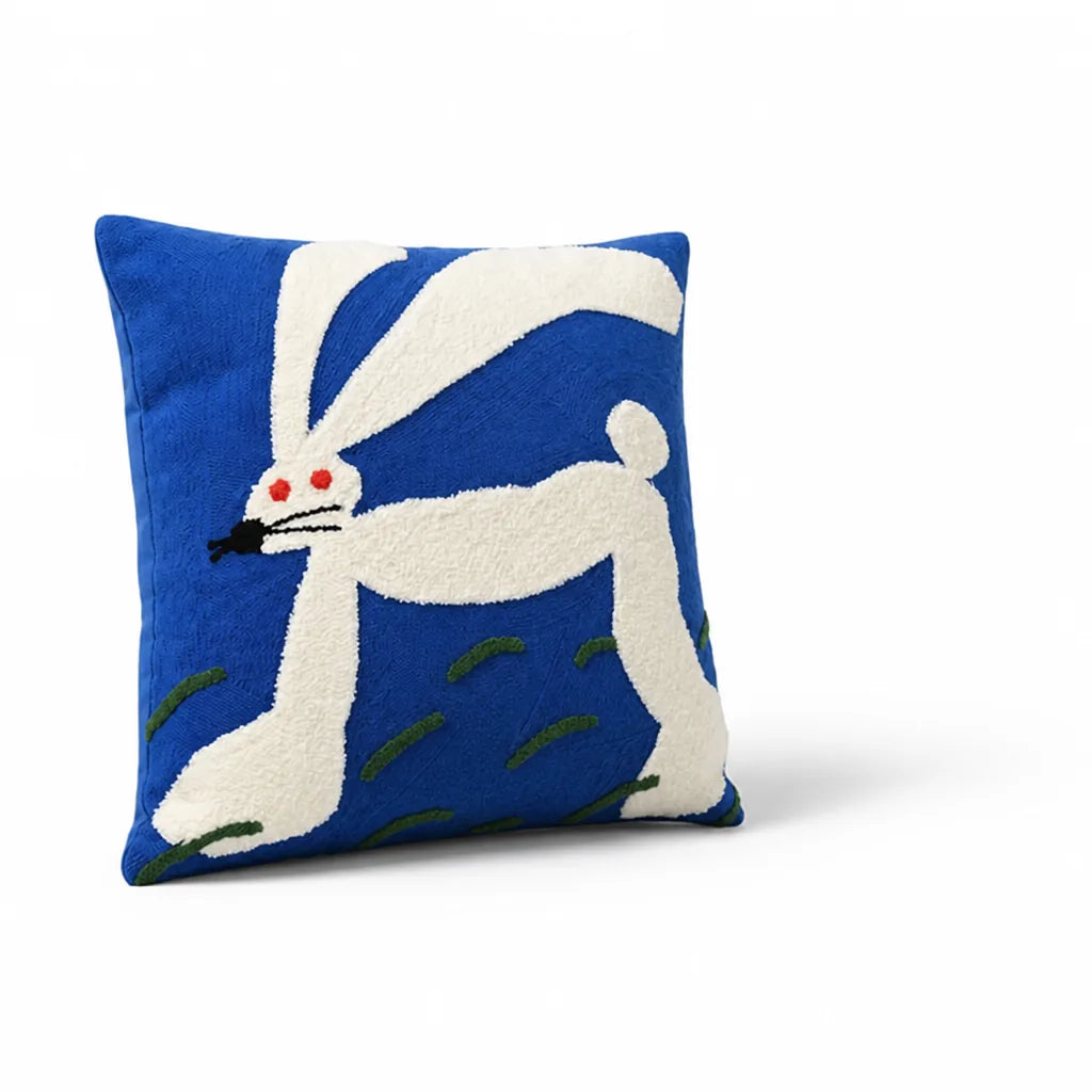 Cartoon Animal Embroidery Cushion Cover (45x45 cm)