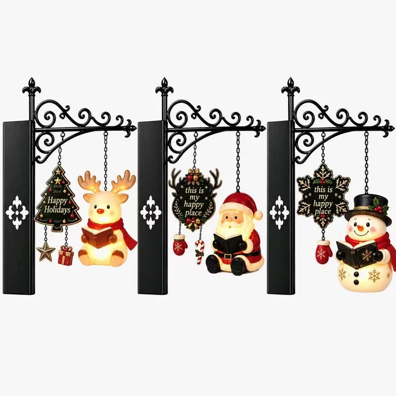 Christmas Shelf Light Hanging Character Warm LED Glow