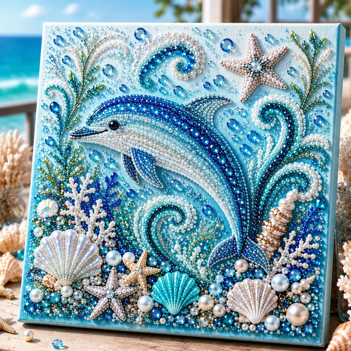 Diamond Painting Kit 3D Pearl Ocean Animal Mosaic