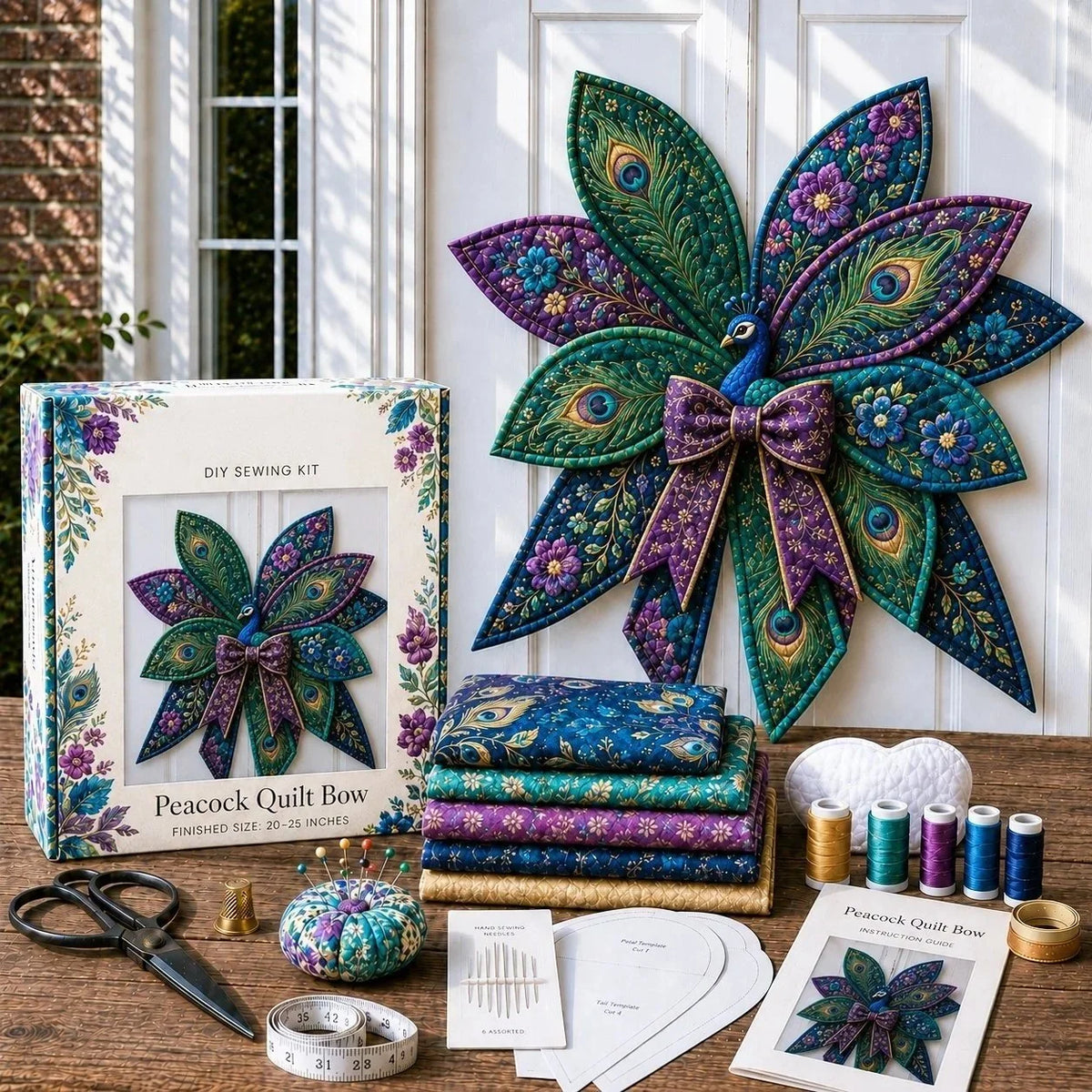 Door Bow Sewing Kit Quilted Complete Beginner-Friendly