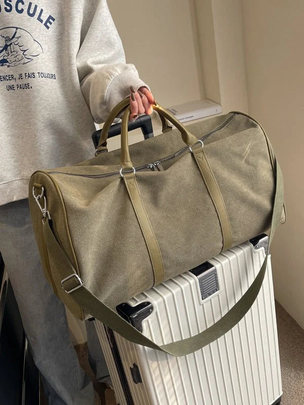 Duffle Bag Canvas Wet-Dry Compartment Adjustable Strap