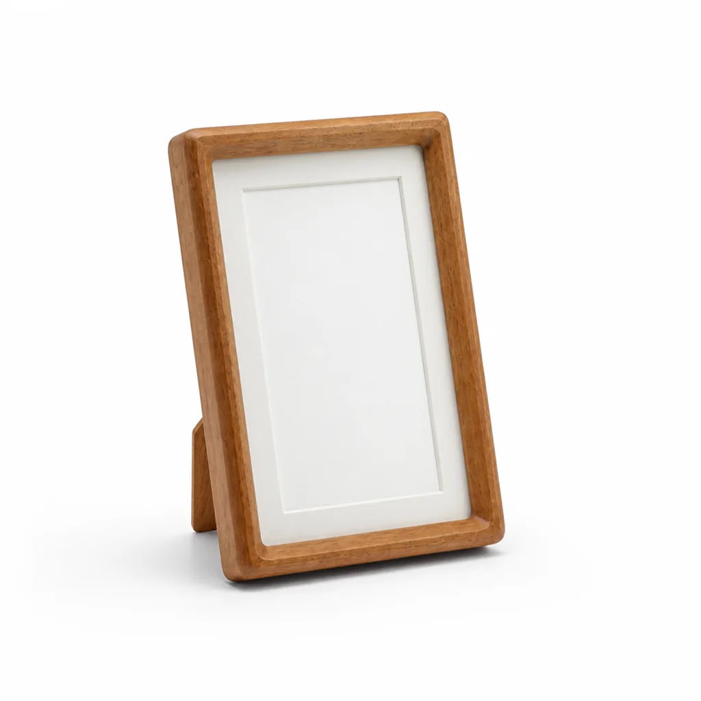 Freestanding Solid Wood Rectangular Rounded-Corner Picture Frame