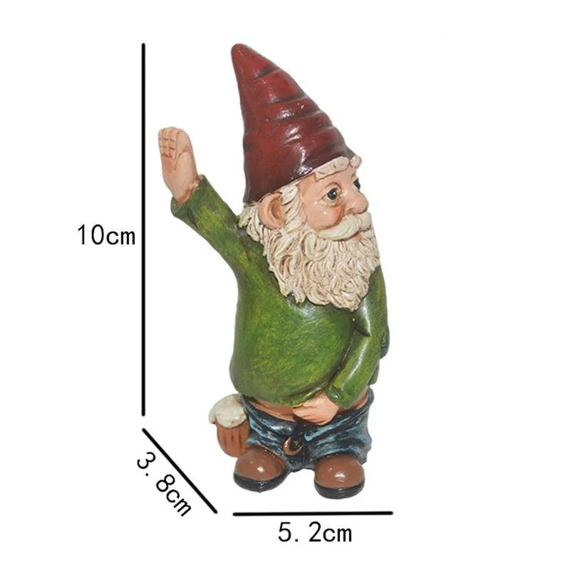 Garden Gnome Statue Resin Funny Outdoor Decor