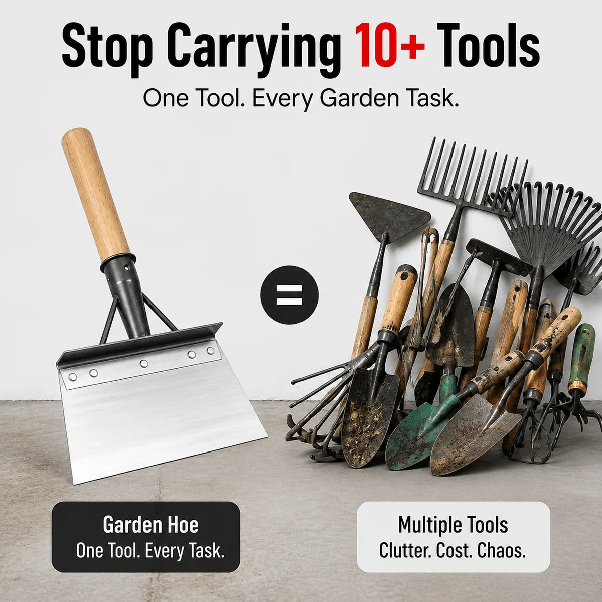 Garden Hoe Blade Stainless Steel Multi-Use Weeding Tool