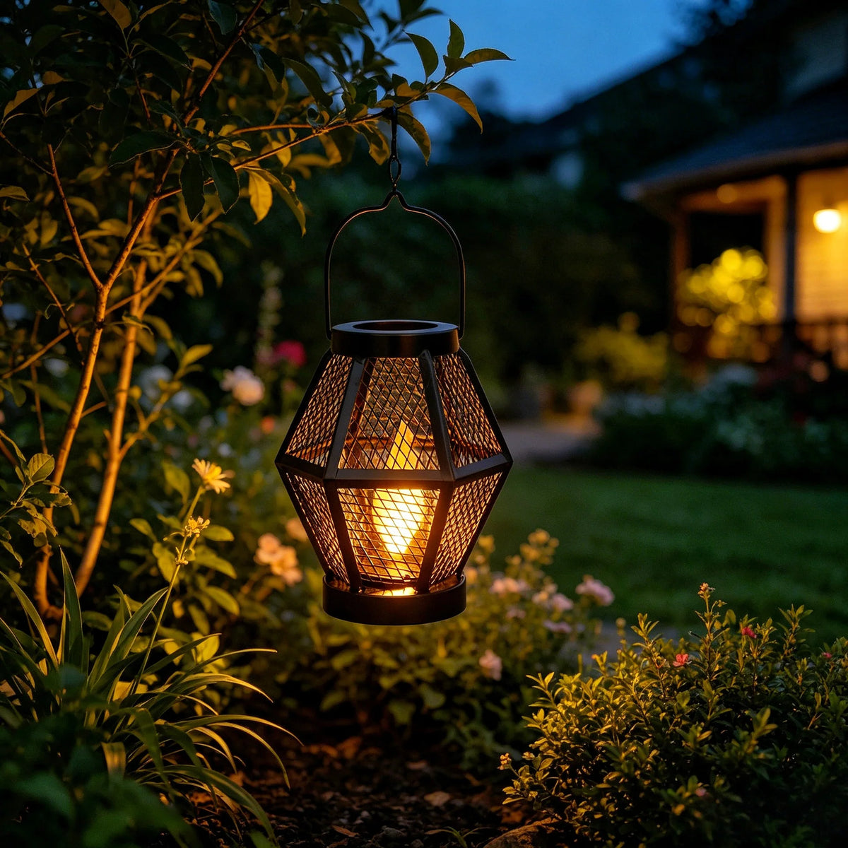 Garden Light Solar-Powered Mandala Projection Dusk-To-Dawn