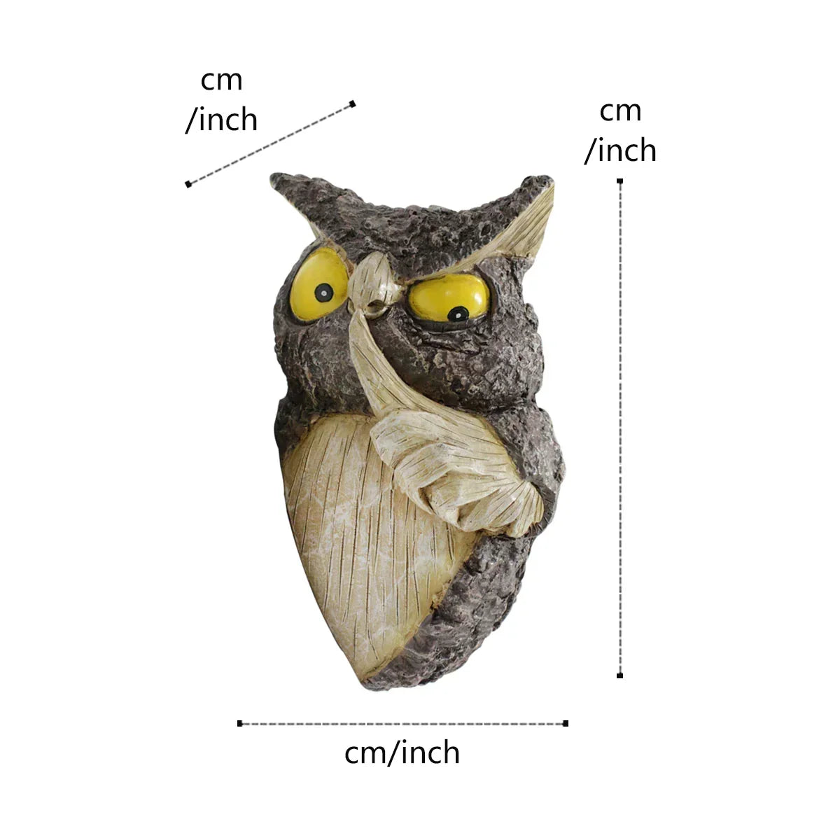 Garden Ornament Resin Hanging Peeking Owl