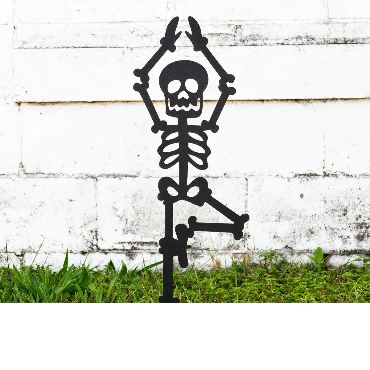 Halloween Skeleton Yard Stakes Steel Powder-Coated Set of 6
