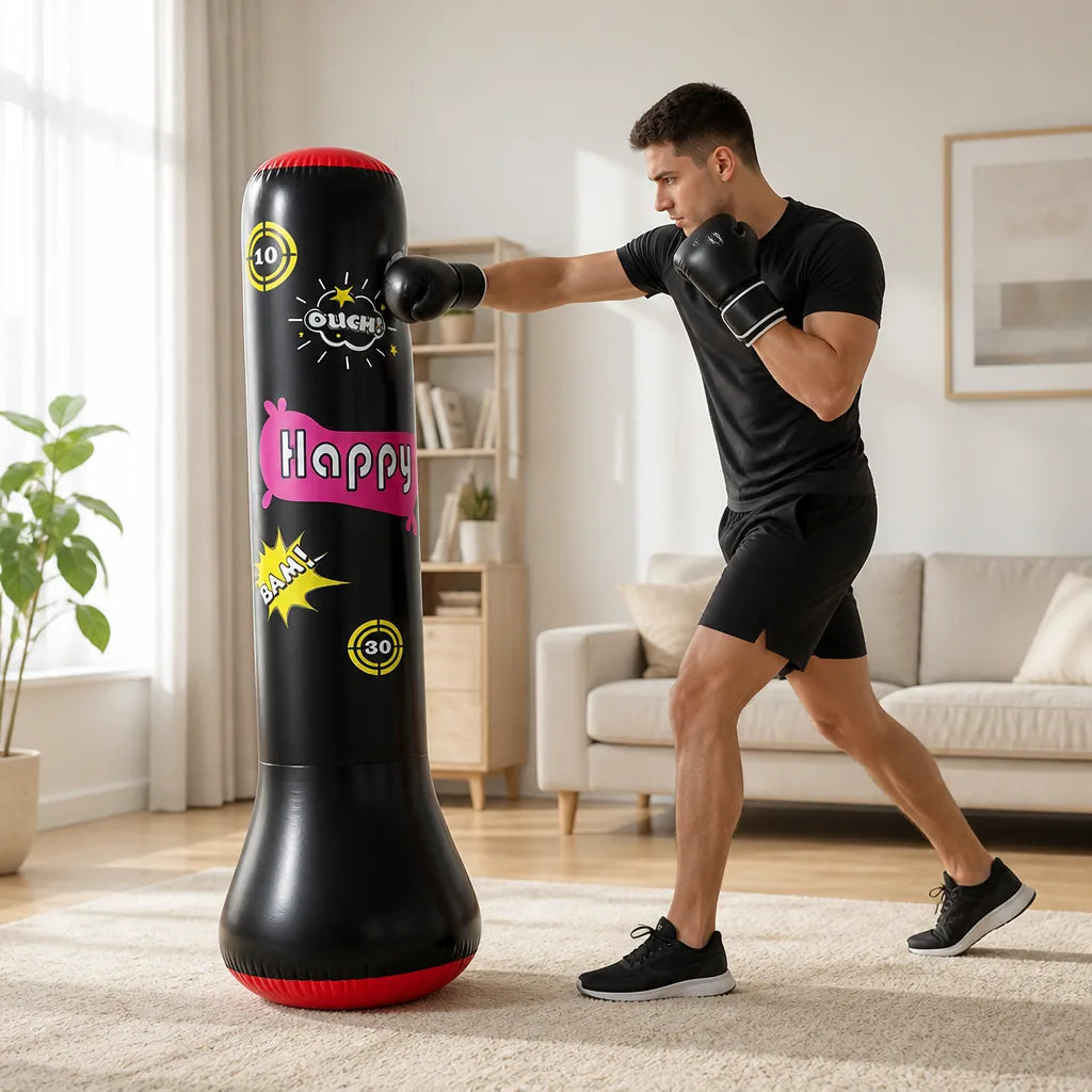 Inflatable Punching Bag Soft PVC Portable Indoor & Outdoor Training