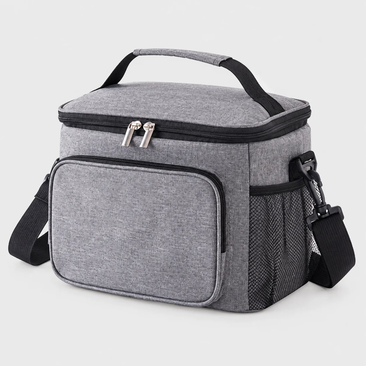 Insulated Lunch Cooler Bag PEVA Lined Leak-Resistant Removable Shoulder Strap