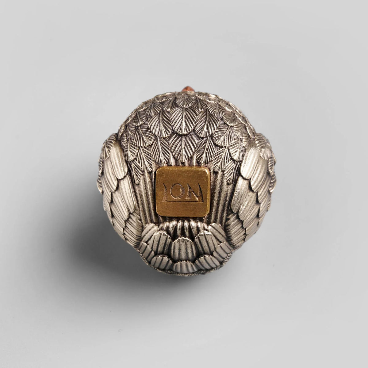 Owl Figurine Bronze Detailed Feather Design