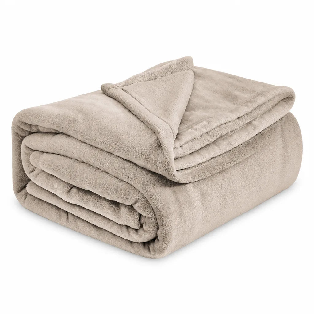 Plush Throw Blanket Ultra-Soft Microfiber Machine Washable & Quick-Dry