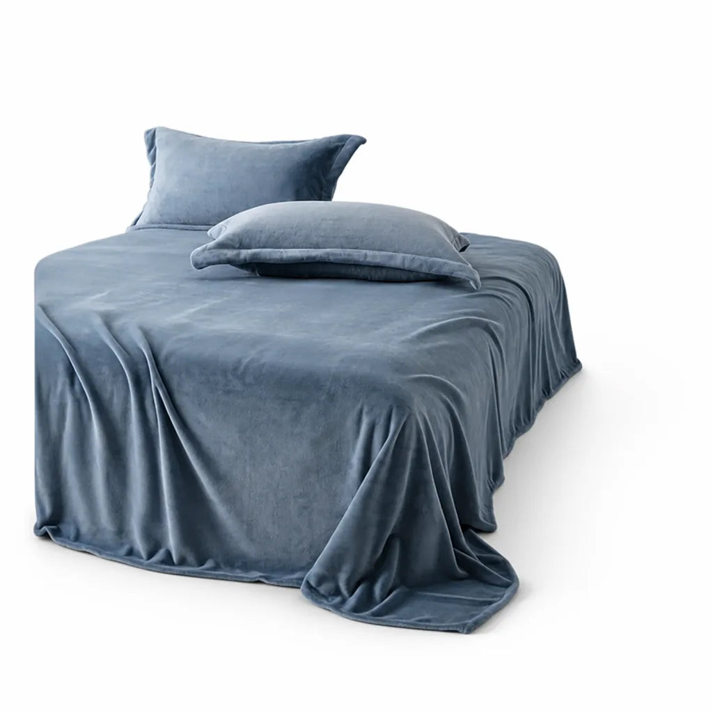 Sheet Set Velvet-Feel Brushed Microfiber Drapey Flat & Pillowcases