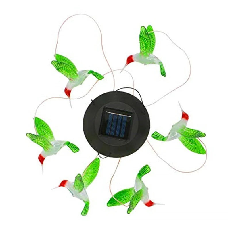 Wind Chime Hummingbird Solar-Powered Multicolor LED IP65 Rated