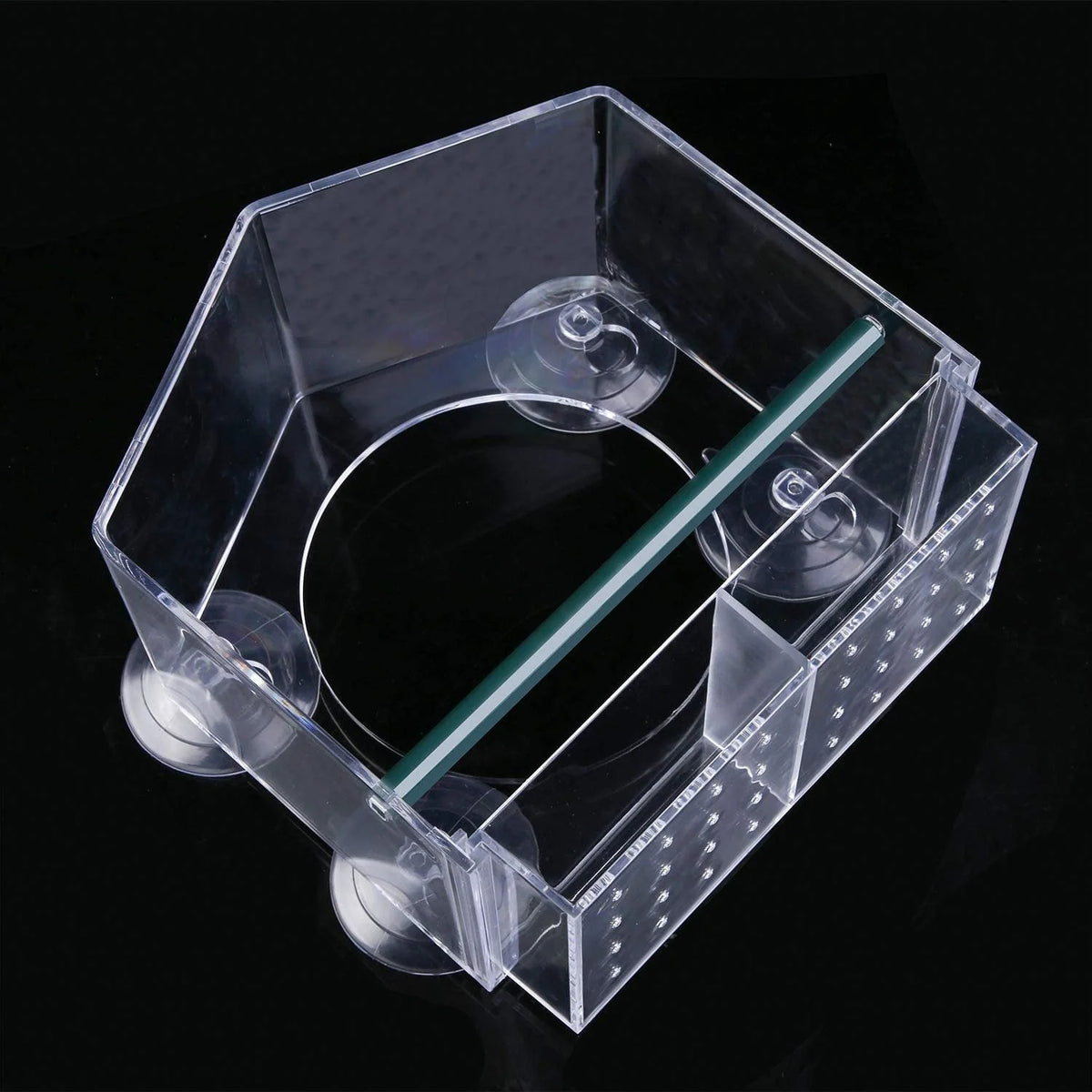 Window Bird Feeder Clear Acrylic Suction Cup Mount Removable Tray