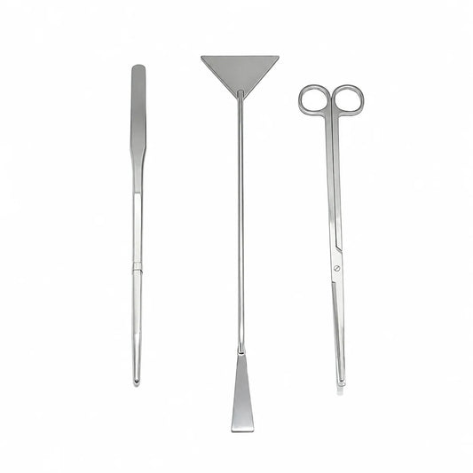Aquarium Plant Care Tool Set Stainless Steel Ridged Grip