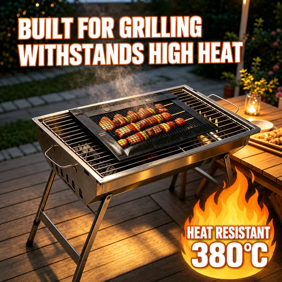 BBQ Grill Mesh Bags Non-Stick Reusable Set of 3