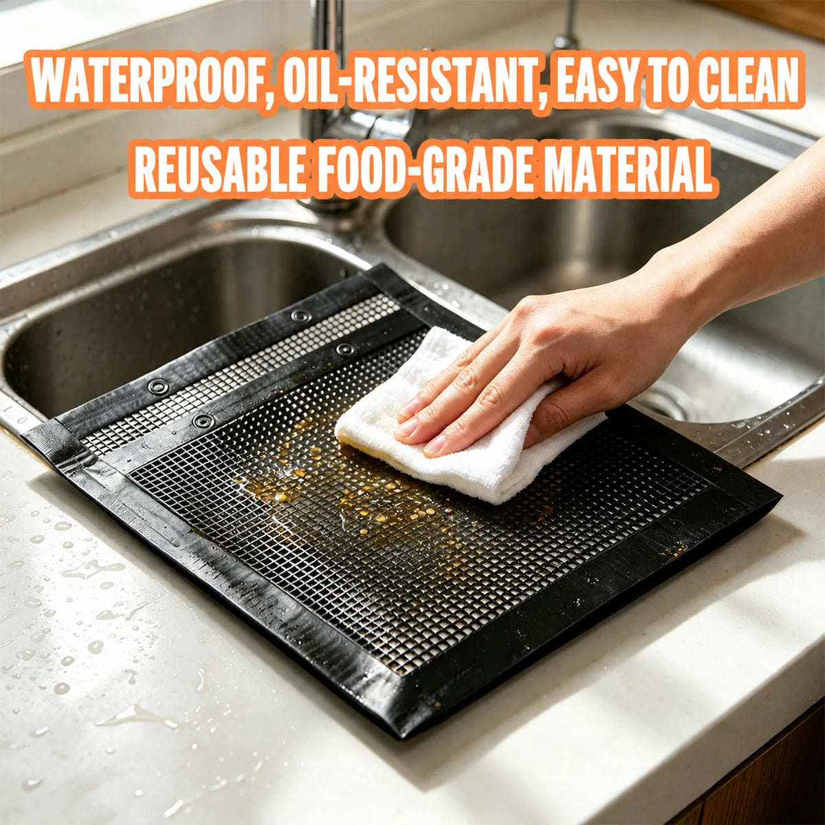 BBQ Grill Mesh Bags Non-Stick Reusable Set of 3
