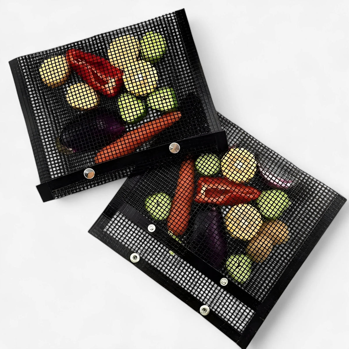 BBQ Grill Mesh Bags Non-Stick Reusable Set of 3