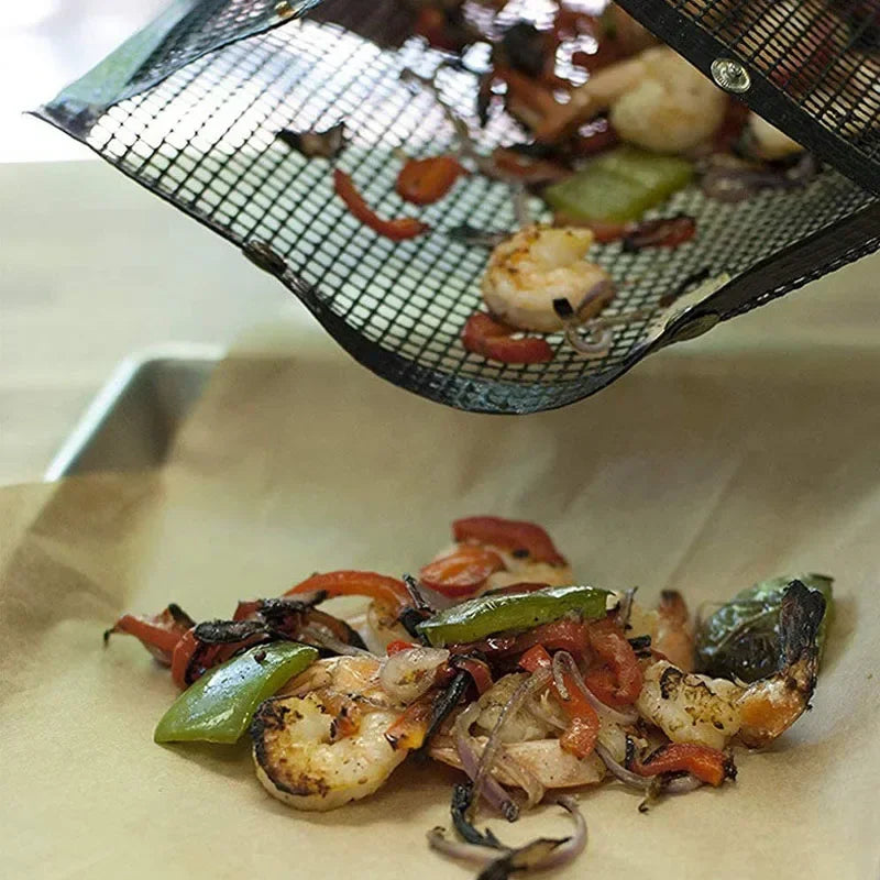 BBQ Grill Mesh Bags Non-Stick Reusable Set of 3