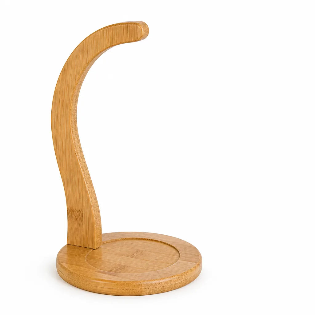Bamboo Countertop Banana Hanger Stand With Curved Hook