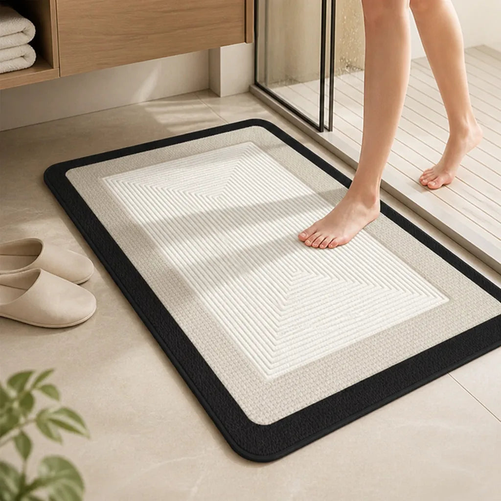 Bathroom Mat Ultra-Absorbent Non-Slip Backing Machine Washable