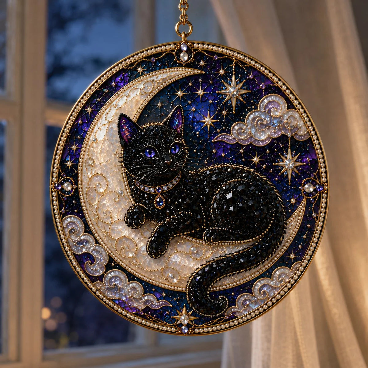 Beaded Window Hanging Kit Celestial 3D Pearl Beads