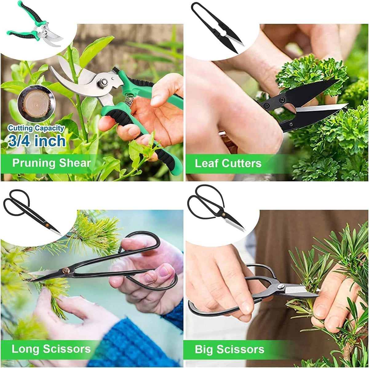 Bonsai Care Tool Set High-Carbon Steel 24-Piece With Storage Bag
