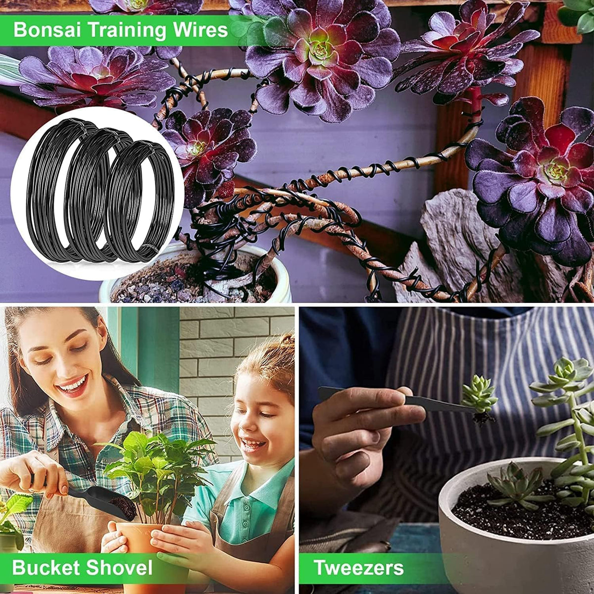 Bonsai Care Tool Set High-Carbon Steel 24-Piece With Storage Bag
