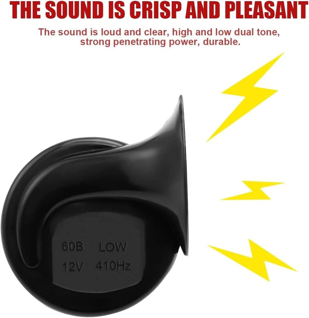 Car Horn Dual-Tone Weather-Resistant 12V