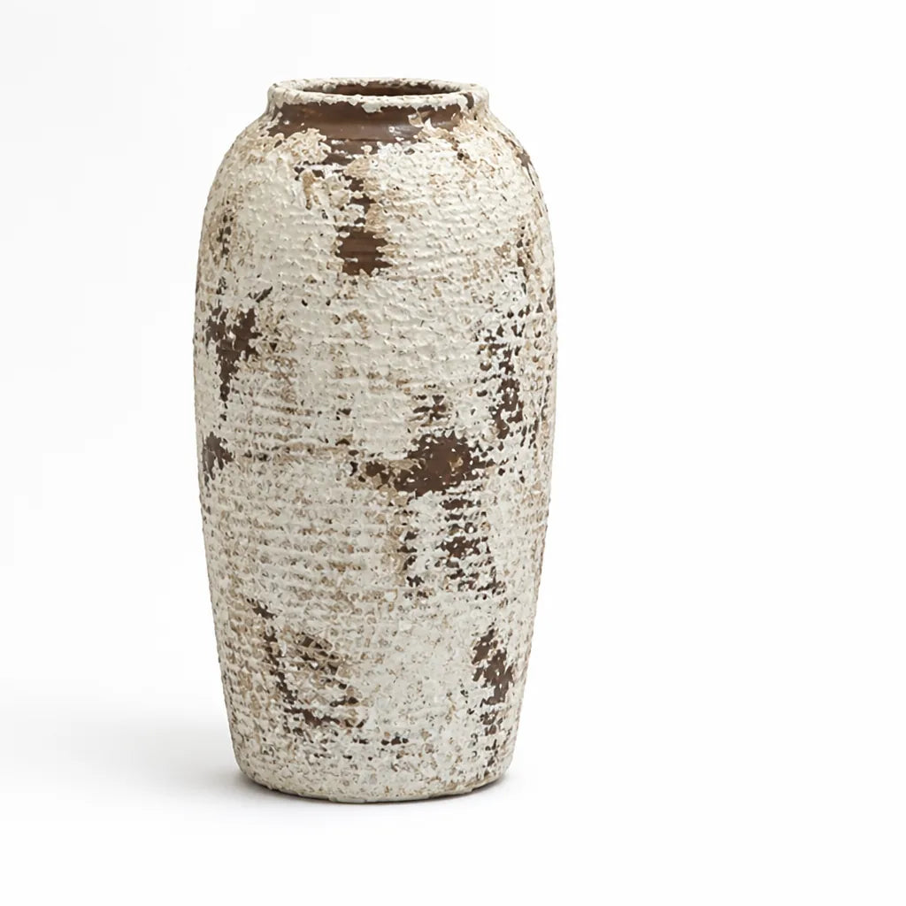 Ceramic Vase Textured Rustic 12.2 Inch