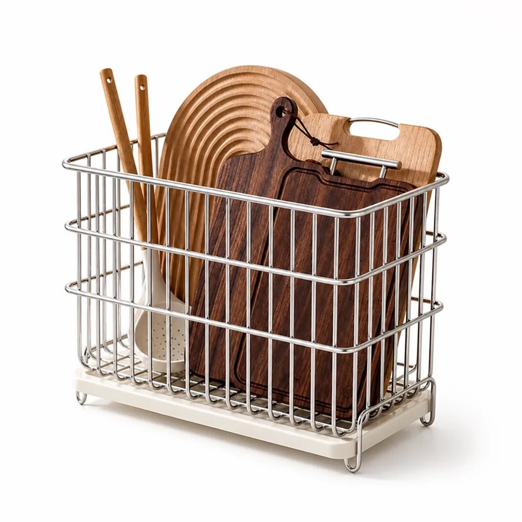 Countertop Organizer 304 Stainless Steel Holds Boards & Utensils