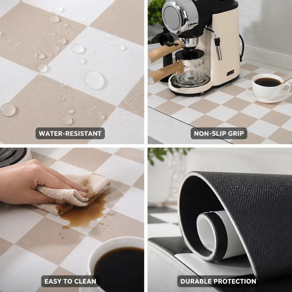 Countertop Protector Mat Checkered Water-Resistant & Non-Slip