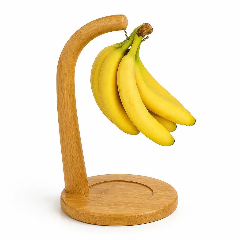 Curved Bamboo Banana Hanger Stand