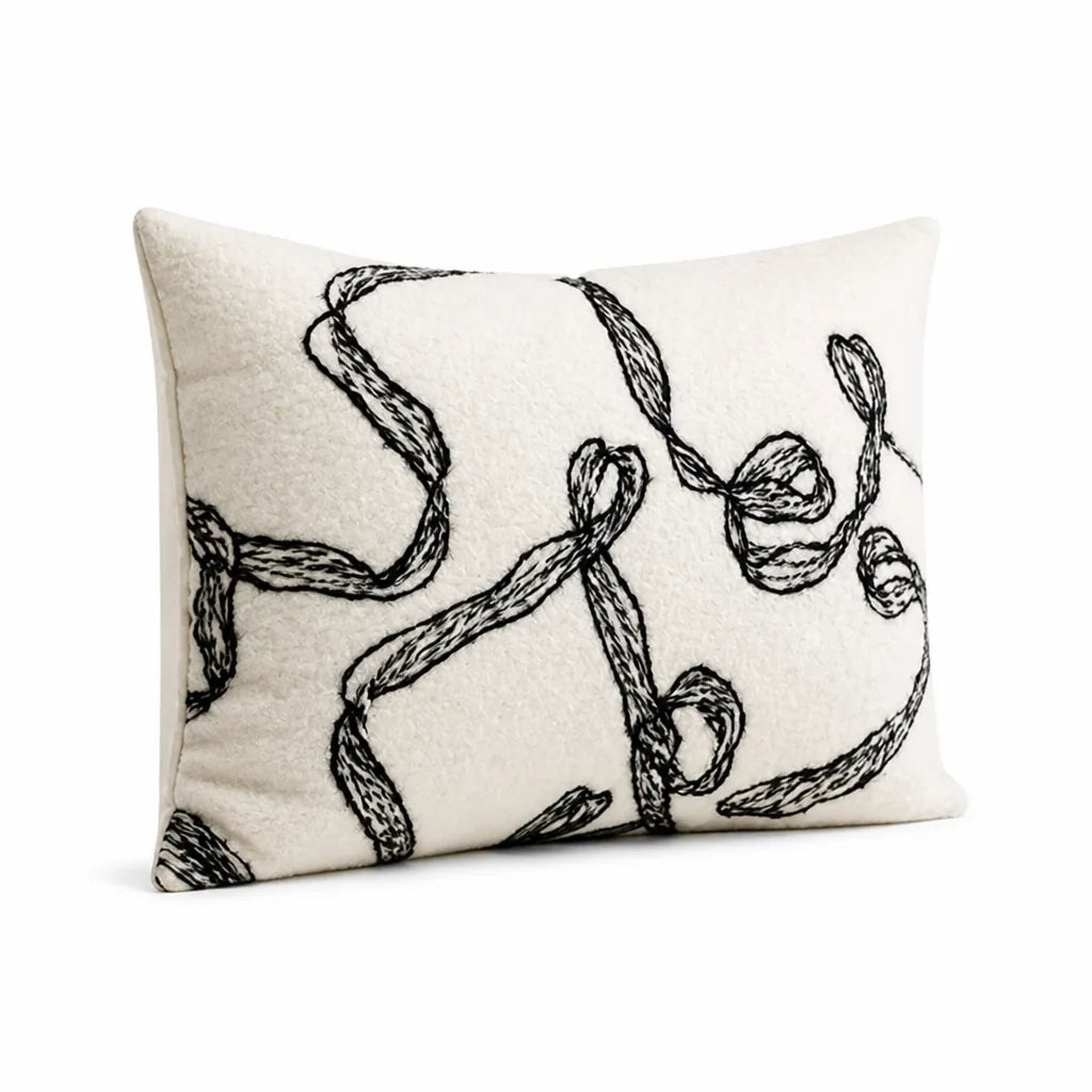 Decorative Pillow Abstract Soft Fabric 12 x 20 Inch