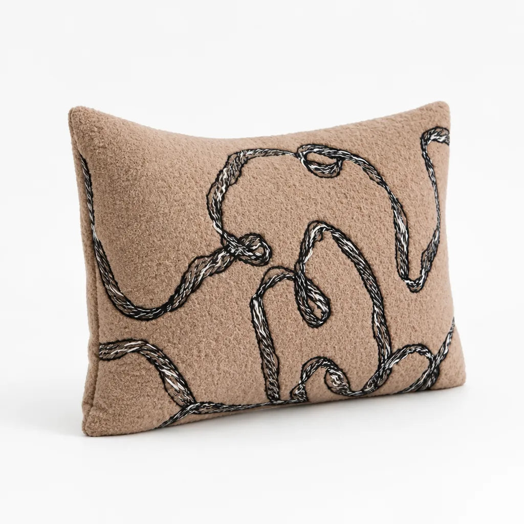 Decorative Pillow Abstract Soft Fabric 12 x 20 Inch