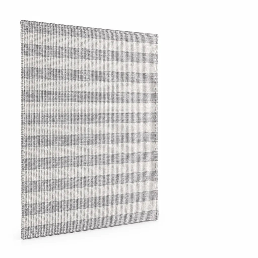 Flat-Woven Low Pile Striped Cotton Yarn Area Rug