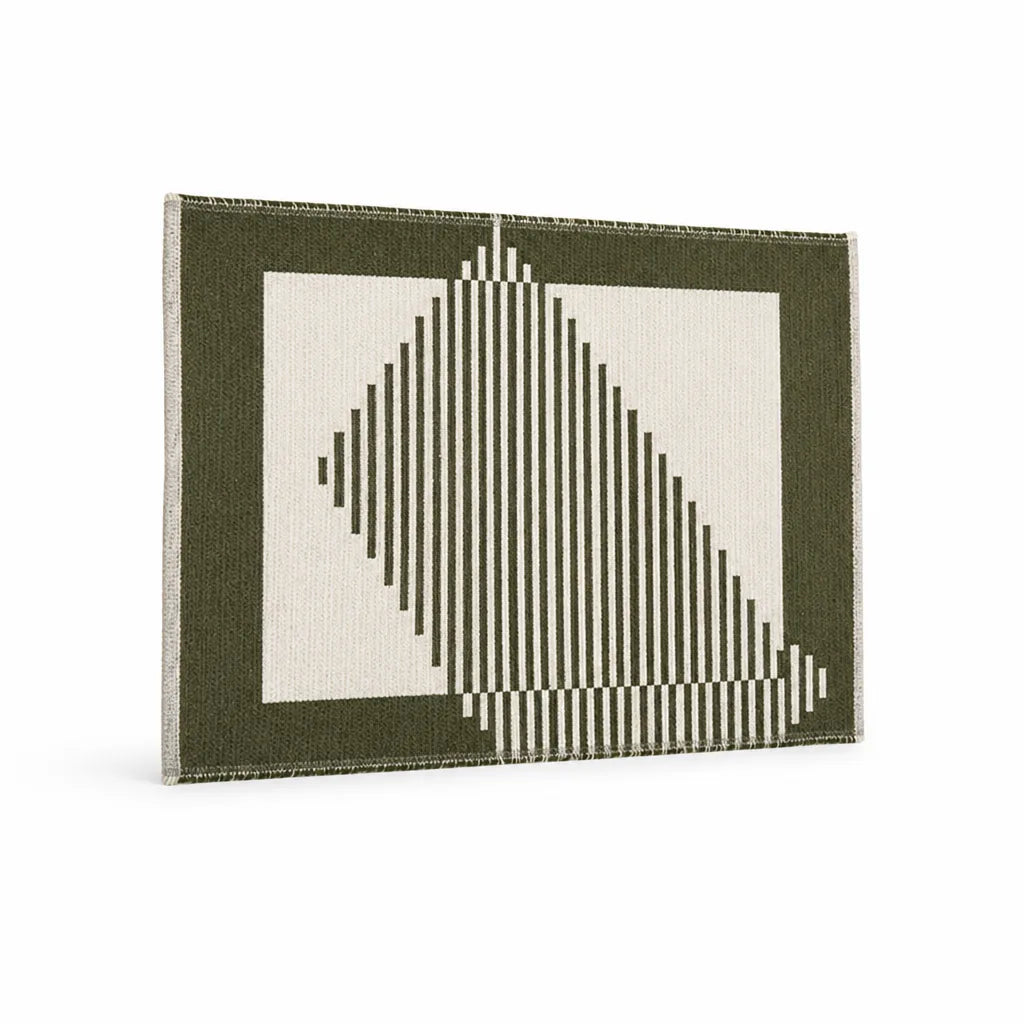 Flatwoven Low Pile Graphic Tile Living Room Rug
