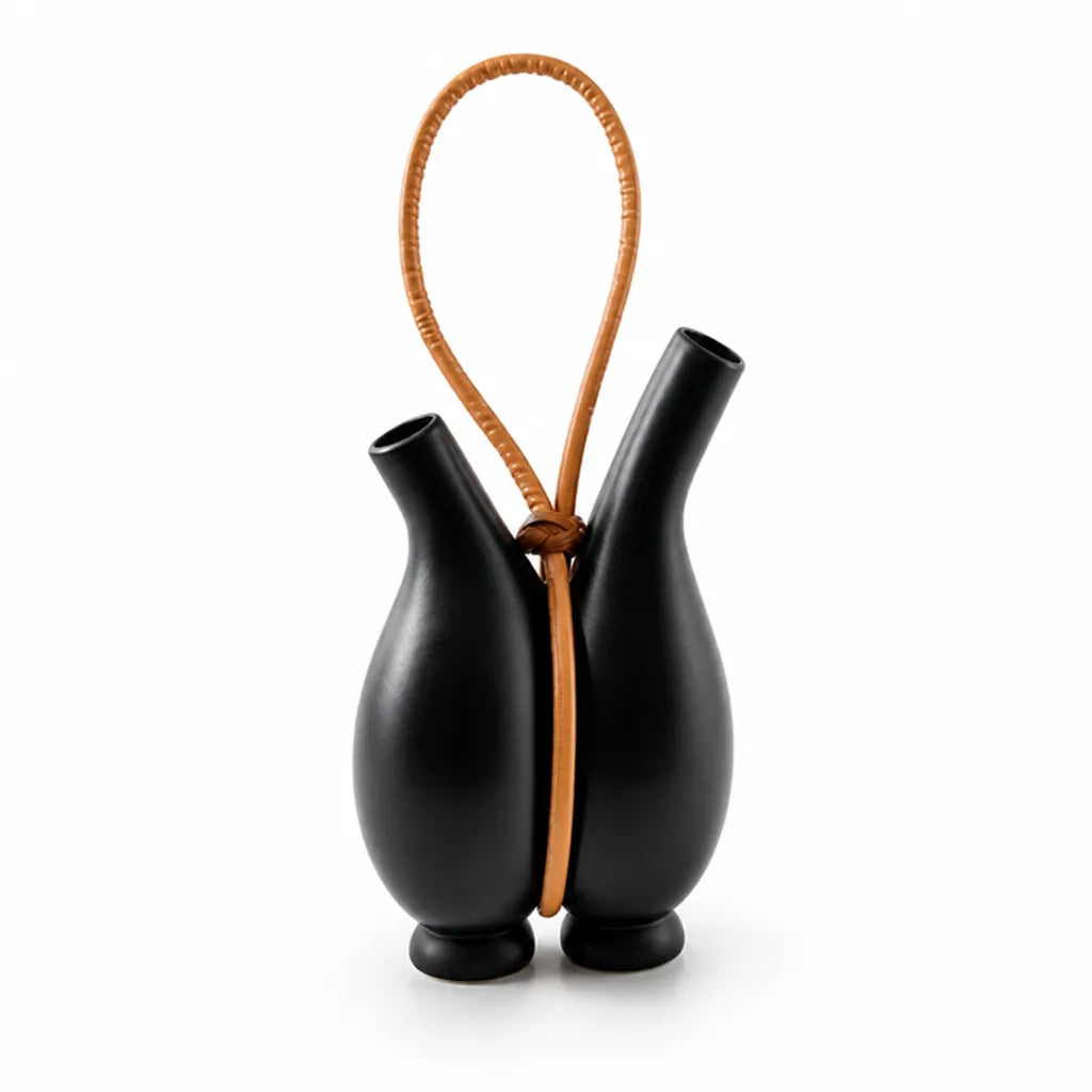 Flower Vase Modern Sculptural With Handle