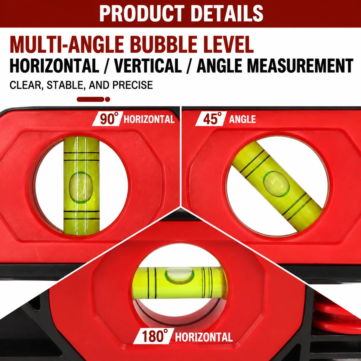 Folding Level Tool Magnetic Multi-Angle Five-Section