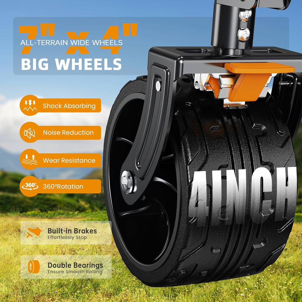 Folding Wagon Cart Double-Decker 485 lb Capacity