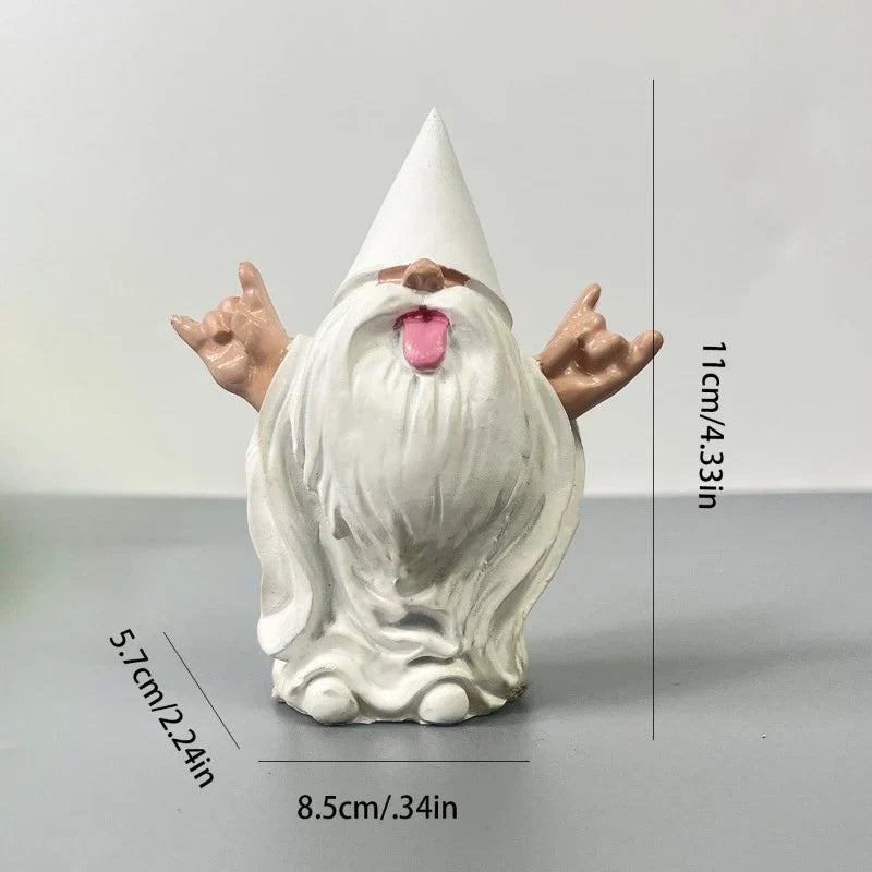 Garden Gnome Statue Durable Resin Tongue-Out Design