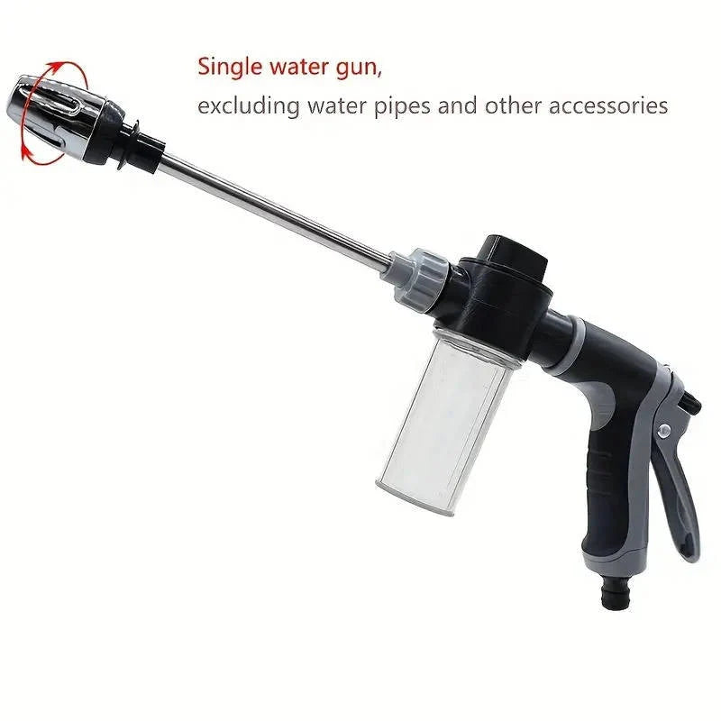 Garden Hose Nozzle Stainless Steel Wand Adjustable Spray Foam Bottle
