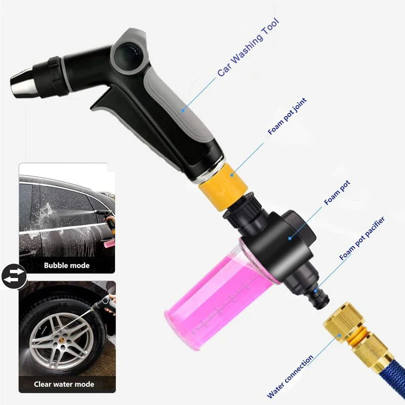Garden Hose Spray Gun Adjustable Spray Quick-Connect fitting