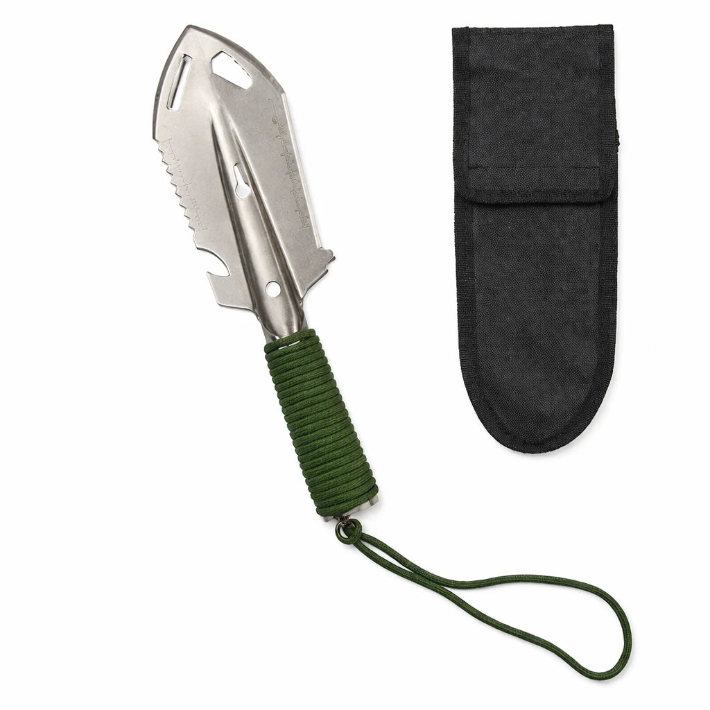 Garden Shovel Stainless Steel Rust-Resistant Lightweight with Belt Loop