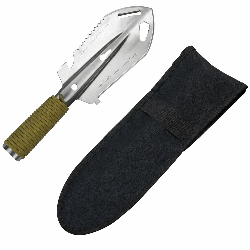 Garden Shovel Stainless Steel Rust-Resistant Lightweight with Belt Loop