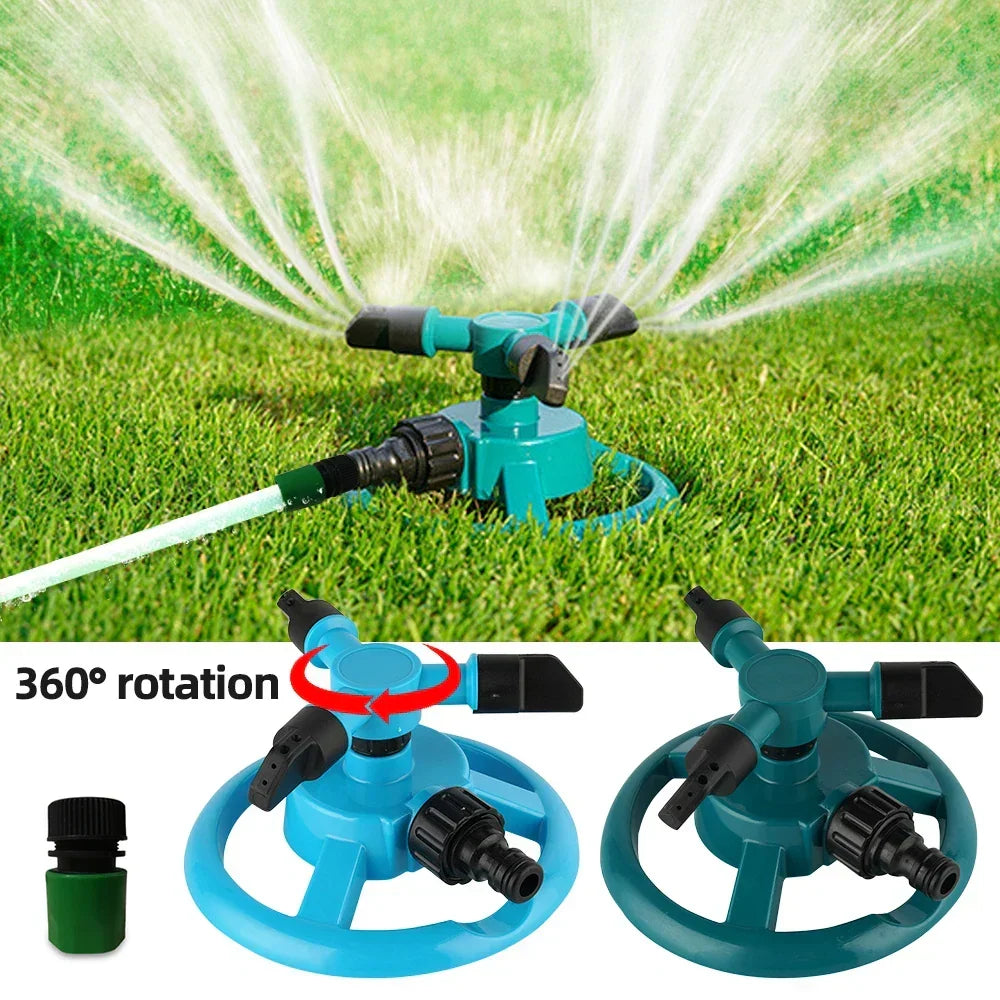 Garden Sprinkler 360° Rotating Adjustable Spray Arms For Even Watering