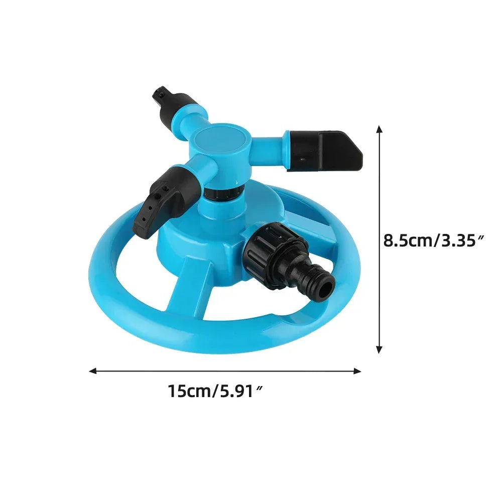 Garden Sprinkler 360° Rotating Adjustable Spray Arms For Even Watering