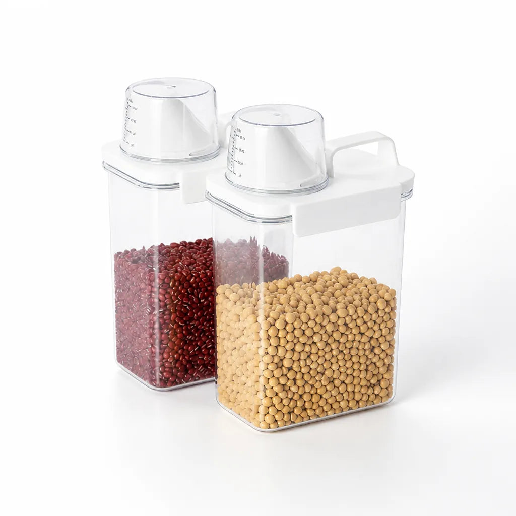 Grain Storage Container Airtight Visible Measuring Scale Dishwasher-Safe