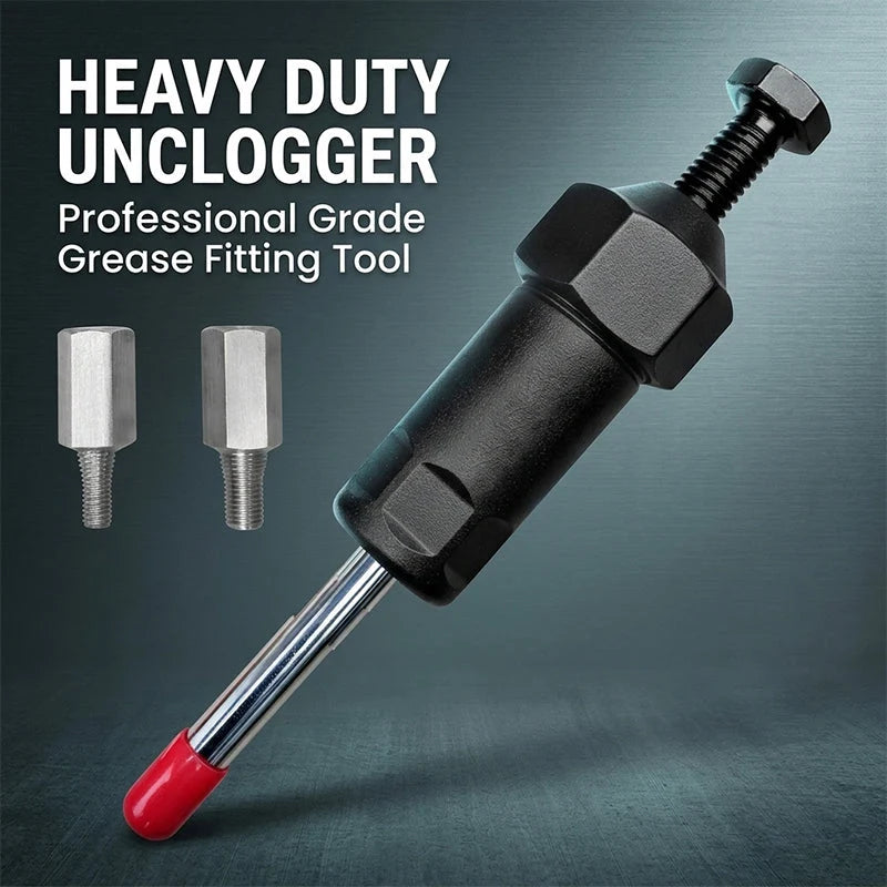 Grease Fitting Unclogger Tool High-Pressure M6 M8 Adapters