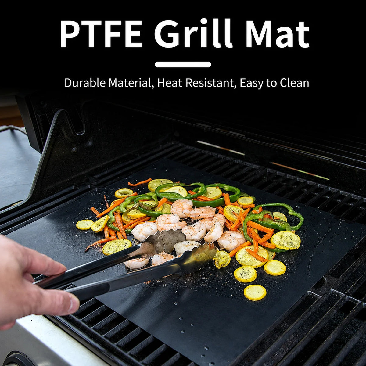 Grill Mat Set Non-Stick Reusable 10 Pack